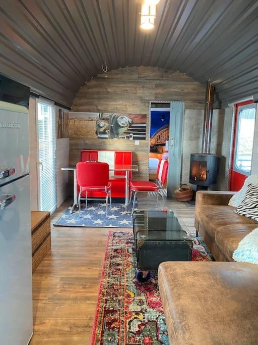 Gleis 2, Waggon Mit Ofen, Optional Mit Whirlpool Und Sauna Dahlem  Kültér fotó