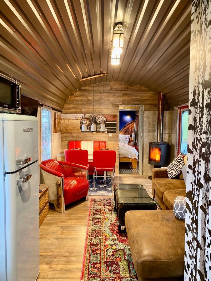 Gleis 2, Waggon Mit Ofen, Optional Mit Whirlpool Und Sauna Dahlem  Kültér fotó
